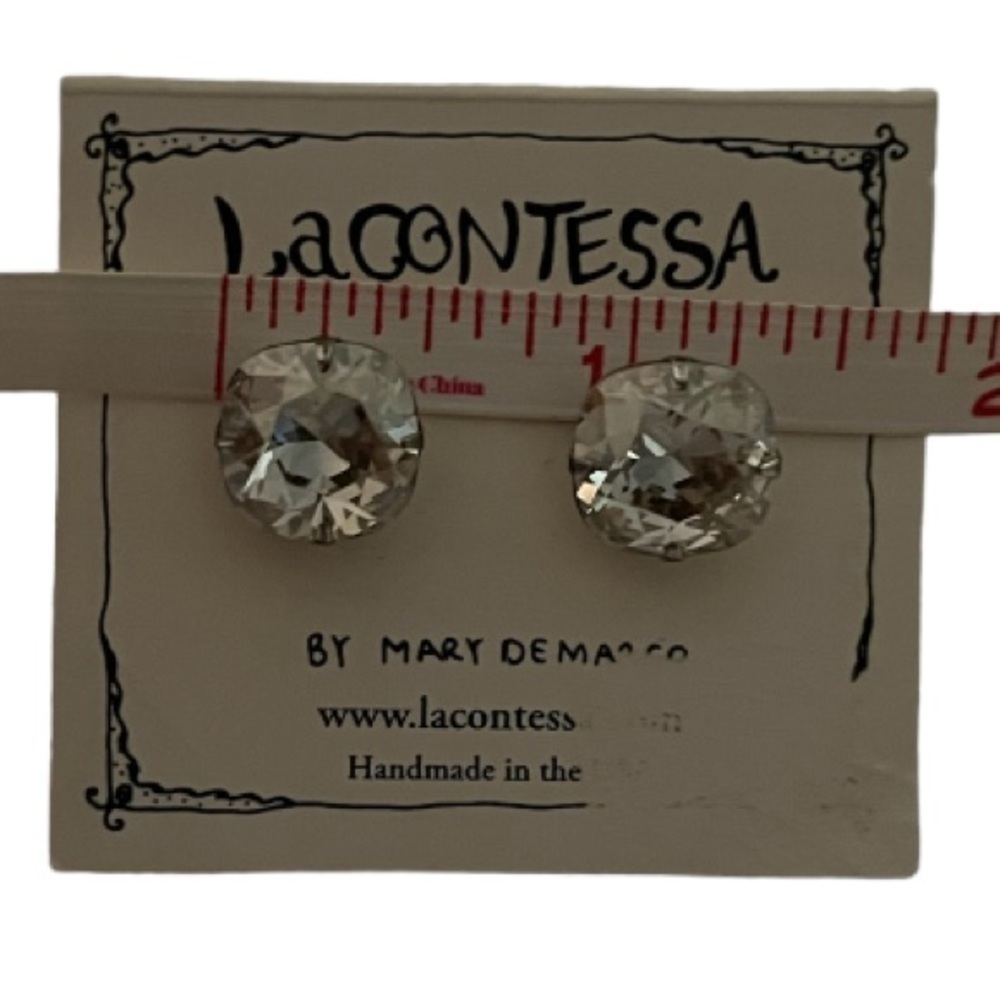 Swarovski Crystal Earrings by Mary DeMarco La Contessa - Picture 4 of 5